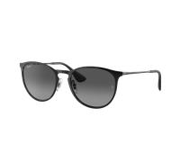 NEW Ray Ban ERIKA METAL Black POLARIZED Gradient Grey Sunglass RB 3539 002/T3