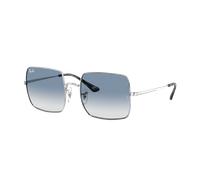Ray-Ban Woman Sunglass RB1971 Square 1971 Classic - Frame color: Silver, Lens color: Light Blue Gradient