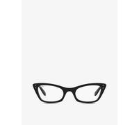 Ray-ban Womens Black Rx5499 Lady Burbank Optics Acetate Cat-eye Glasses 32.5mm