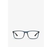 Ray-Ban Eyeglasses Unisex Rb8908 Optics - Black Frame Clear Lenses Polarized 55-18