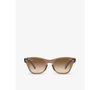 Ray-Ban Sunglasses Unisex Rb0707s - Transparent Light Brown Frame Brown Lenses 53-21