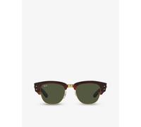 Ray-Ban Sunglasses Unisex Mega Clubmaster - Tortoise On Gold Frame Green Lenses 50-21