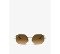 Ray-ban Womens Gold Rb1972 Octagon Metal Sunglasses 5.4cm