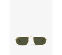 Ray-ban Womens Gold Rb3957 Julie Rectangular-frame Metal Sunglasses