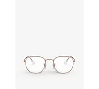 Ray-ban Womens Gold Rx6448 Metal Hexagonal-frame Glasses 5cm