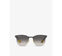 Ray-ban Womens Grey Rb8327m Scuderia Ferrari Phantos-frame Steel Sunglasses
