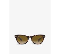 Ray-ban Womens Pink Rb2201 Laramie Irregular-frame Tortoiseshell Acetate Sunglasses