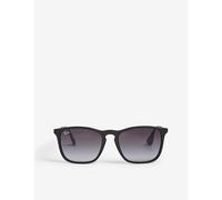 Ray-Ban Womens Ray-Ban Chris Rb4187 Square-Frame Rubber Sunglasses Black