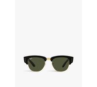 Ray-Ban Womens Ray-Ban Rb0316S Mega Clubmaster Square-Frame Branded-Arm Acetate Sunglasses Black