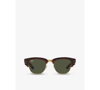Ray-Ban Womens Ray-Ban Rb0316S Mega Clubmaster Square-Frame Tortoiseshell Acetate Sunglasses Brown