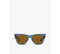 Ray-Ban Womens Ray-Ban Rb0840S Mega Wayfarer Square-Frame Acetate Sunglasses Blue