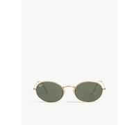 Ray-Ban Womens Ray-Ban Rb3547 Oval-Frame Sunglasses Gold