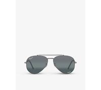 Ray-Ban Womens Ray-Ban Rb3625 Aviator-Frame Metal Sunglasses Grey