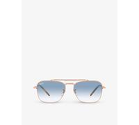 Ray-Ban Womens Ray-Ban Rb3636 New Caravan Aviator-Frame Metal Sunglasses Gold