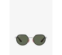 Ray - Ban RB3703M F00771 Unisex Sunglasses Metal Silver Green Geometric Normal
