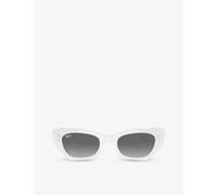Ray-Ban Womens Ray-Ban Rb4430 Zena Irregular-Frame Acetate Sunglasses White