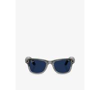 Ray-Ban Meta Shiny Transparent Grey Frame Blue Lenses AI Glasses
