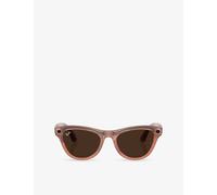 Ray-Ban Meta Shiny Peach Frame Brown Lenses AI Glasses