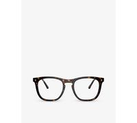 Ray-Ban Womens Ray-Ban Rx2210V Square-Frame Acetate Optical Glasses Brown