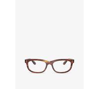 Ray-Ban Womens Ray-Ban Rx5489 Balorette Rectangle-Frame Tortoiseshell Acetate Optical Glasses Brown