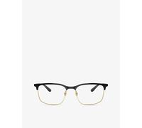 Ray-Ban Womens Ray-Ban Rx6518 Square-Frame Metal Optical Glasses Black