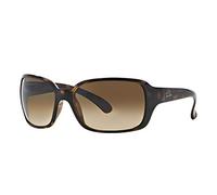 Ray-Ban Women's RB4068 Rectangular Sunglasses, Brown (710/51 Light Havana)