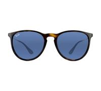 Ray-Ban Women's Round Havana Dark Blue Erika 4171 Sunglasses in Brown