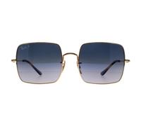 Ray-Ban Square Womens Polished Gold Blue Grey Gradient Polarized RB1971 Metal - One Size