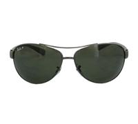 Ray-Ban Womens Sunglasses 3386 Gunmetal Polarized Green 004/9A 63mm - Grey - One Size