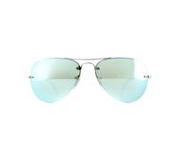 Ray-Ban Womens Sunglasses 3449 904330 Silver Dark Green Mirror Metal - One Size
