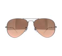 Ray-Ban Womens Sunglasses Aviator 3025 019/Z2 Silver Brown Mirror Pink Metal - One Size