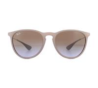 Ray-Ban Womens Sunglasses Erika 4171 600068 Dark Rubber Sand Brown Gradient by - Beige Metal - One Size