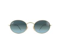 Ray-Ban Womens Sunglasses Oval RB3547 001/3M Gold Blue Grey Gradient Metal - One Size