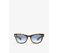 Ray-ban Womens Yellow Rb2201 Laramie Irregular-frame Tortoiseshell Acetate Sunglasses