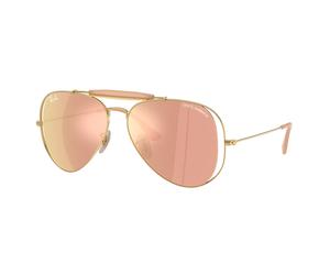 Ray - Ban x DOLCE&GABBANA RB3029M 001/7J Unisex Sunglasses Metal Gold Brown Pilot Mirror