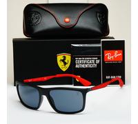 Ray-Ban x Ferrari Sunglasses 2019 Black Matte Red Square RB 4228-M F602/87 58mm