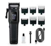 Ray Battler Hair Clipper Men's Cordless Hair Clipper with LED Display, 6 Attachment Combs 1.5-13mm, 2 Speeds, 2000mAh Battery, Stainless Steel Blade, USB-C