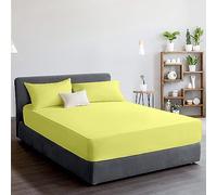 Ray Bedding 100% Egyptian Cotton 400 Thread Count Double Fitted Sheet 25cm Deep Pockets Fitted Sheets for Double Bed, Super Soft Luxury Egyptian Cotton Bed Sheets