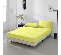 Ray Bedding 3PC Fitted Sheet Small Double Set 400 Thread Count 100% Egyptian Cotton 25cm Deep Small Double Fitted Sheet Bedding Set With Pillow Cases 2 Pack