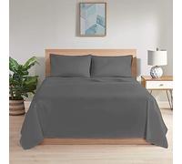 Ray Bedding 3PC King Size Flat Sheet Set 100% Egyptian Cotton 400 Thread Count with Pillow Cases 2 Pack Super Soft Cotton Luxury Breathable Bed Sheet King Size Set