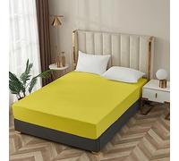 Ray Bedding 40cm Deep Small Double Fitted Sheet 100% Egyptian Cotton 400 Thread Count Extra Deep Fitted Bed Sheets Super Soft Breathable Hotel Quality Bed Sheet