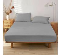 Ray Bedding Extra Deep Fitted Sheet Double 400 Thread Count 100% Egyptian Cotton Luxury Double Fitted Sheet with 35cm Extra Deep Pockets for Double Bed