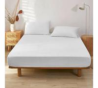 Ray Bedding Extra Deep Single Fitted Sheet 400 Thread Count 100% Egyptian Cotton Luxury Single Bed Sheets Fitted with 35cm Extra Deep Pockets for Single Bed