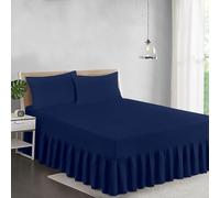 Ray Bedding Valance King Size Fitted Sheet 100% Egyptian Cotton 400 Thread Count Frill Bed Sheets King Size Super Soft Breathable & Luxury Deep Fitted Base Valance Sheets