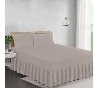 Ray Bedding Valance Single Fitted Sheet 100% Egyptian Cotton 400 Thread Count Frill Bed Sheets Single Super Soft Breathable & Luxury Deep Fitted Base Valance Sheets