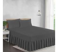 Ray Bedding Valance Super King Fitted Sheet 100% Egyptian Cotton 400 Thread Count Frill Bed Sheets Super King Super Soft Breathable & Luxury Deep Fitted Base Valance Sheets