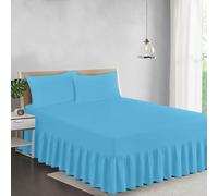 Ray Bedding Valance Super King Fitted Sheet 100% Egyptian Cotton 400 Thread Count Frill Bed Sheets Super King Super Soft Breathable & Luxury Deep Fitted Base Valance Sheets