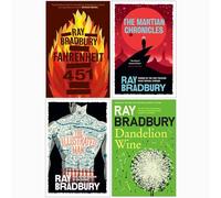 Ray Bradbury Collection 4 Books Set (Fahrenheit 451, The Martian Chronicles, The Illustrated Man, Dandelion Wine)