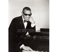 Ray Charles Photograph 11 X 14 - Marvelous 1969 Portrait - Piano Pose - Publicity Picture - New York City - Rare Photo - Poster Art Print
