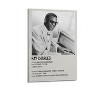 Ray Charles Poster Wall Art Aesthetic Cover Poster Design Painting for Living Room Bed Room 12x18inch(30x45cm) Frame-style